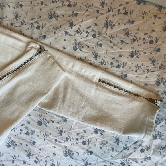MADEWELL | White Skinny Jeans | Size 25 | Silver Ankle Zipper Detail - Picture 7 of 7